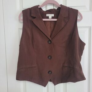 Coldwater Creek Women's Brown Vest